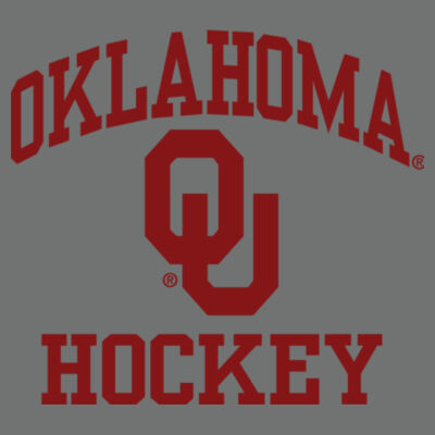 Oklahoma OU Hockey Stacked Logo in Crimson - Perfect Tri ® Tee Design