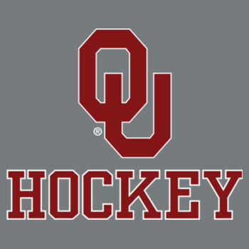 OU Hockey with White Outline - Comfort Colors Heavyweight T-Shirt Design
