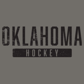 Oklahoma Hockey Distressed Print - Comfort Colors Sweatshirt Design
