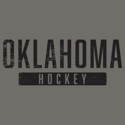 Oklahoma Hockey Distressed Print - Comfort Colors Sweatshirt Design