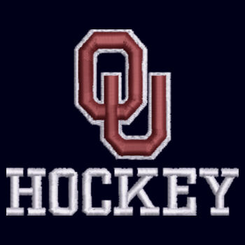 OU Hockey Embroidery - OTTO Cap 6 Panel Mid Profile Mesh Back Trucker Hat Design
