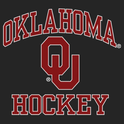 Oklahoma OU Hockey Oulined - Youth Long Sleeve Core Cotton Tee Design