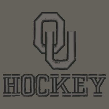 Black OU Hockey Embroidered - Printed Five Panel Trucker Design