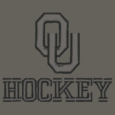 Black OU Hockey Embroidered - Printed Five Panel Trucker Design