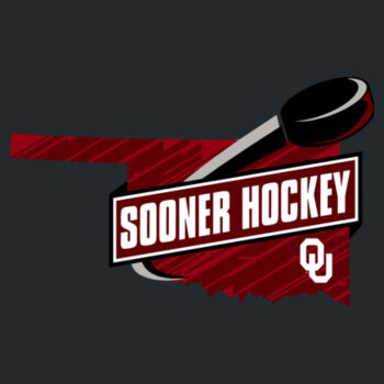 Sooner Hockey - Heavyweight Ring Spun Tee Design