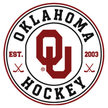 OU Hockey Circle - Heavyweight Ring Spun Tee Design