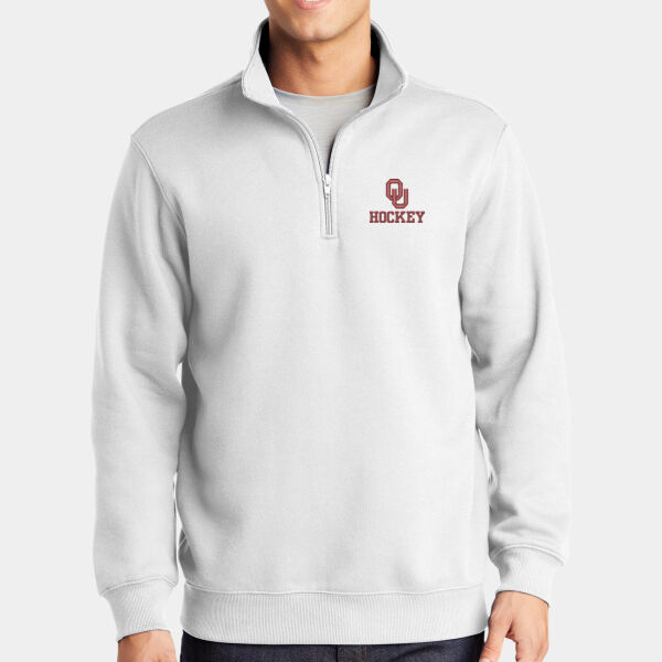 OU Hockey Embroidered - 1/4 Zip Sweatshirt Thumbnail