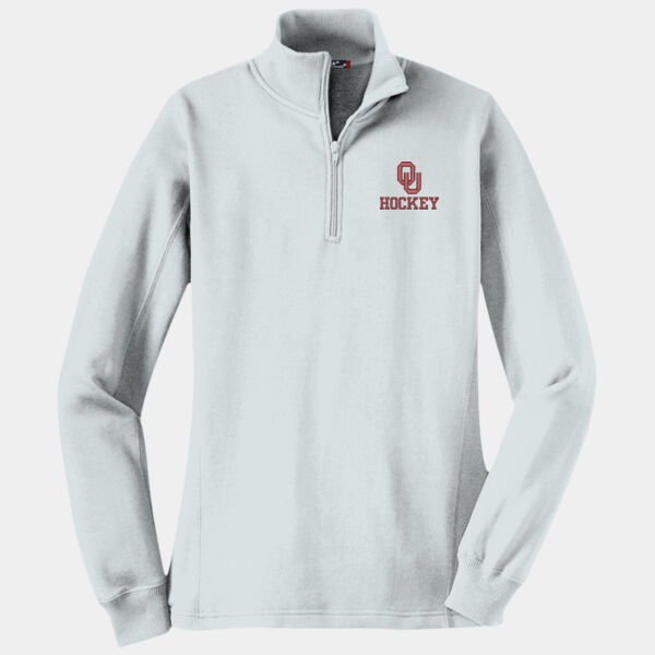 OU Hockey Embroidered - Women's 1/4 Zip Sweatshirt Thumbnail
