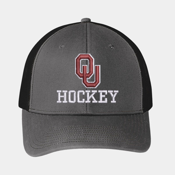 OU Hockey Outlined - Snapback Trucker Cap Thumbnail