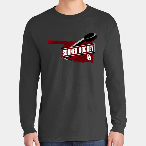 Sooner Hockey - Heavyweight Ring Spun Long Sleeve Tee Thumbnail
