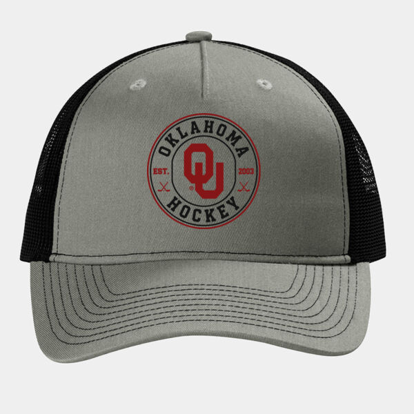 OU Hockey Circle - Snapback Five Panel Trucker Cap Thumbnail