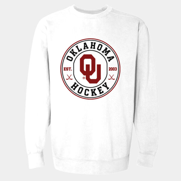 OU Hockey Circle - Comfort Colors Crewneck Sweatshirt Thumbnail