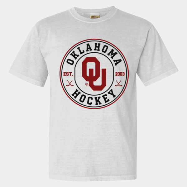 OU Hockey Circle - Heavyweight Ring Spun Tee Thumbnail