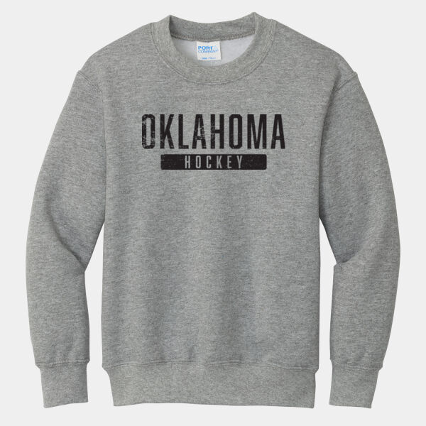 Oklahoma Hokey - Youth Core Fleece Crewneck Sweatshirt Thumbnail