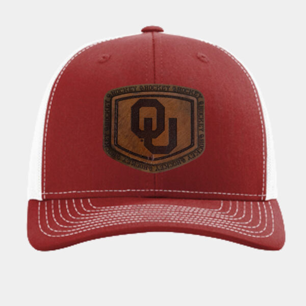 LIMITED EDITION - OU Hockey Leather Patch - Richardson 112 Trucker Cap  Thumbnail